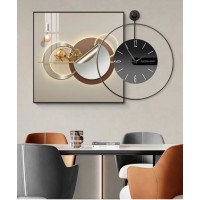 Crystal Wall Painting 60*60 cm With Clock And With Led Light